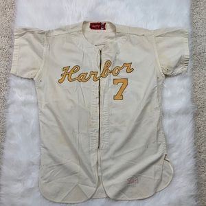 Vintage 1950-60’s era Baseball Jersey Rawlings 40 Harbor